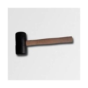 Palička gumová černá - dřevěná násada | 65 mm